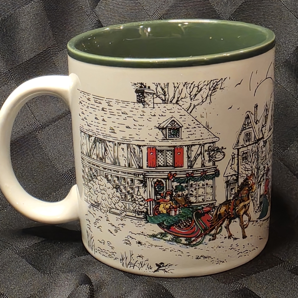Vintage Marvelous Mugs~Old Fashioned Christmas~1987~Made In Korea~